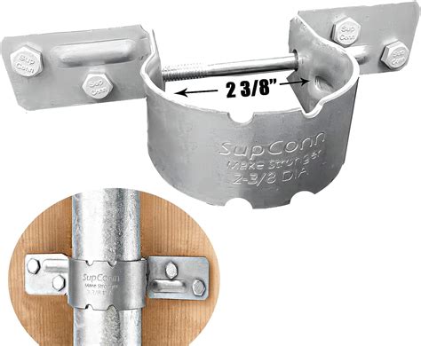 metal post to wood fence brackets|galvanized fence post clamps brackets.